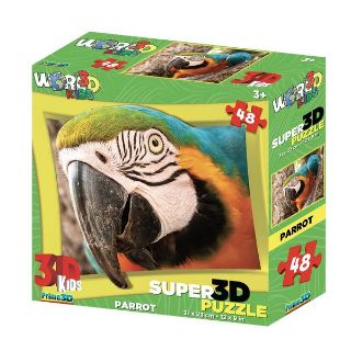 Obrázek z Puzzle 3D papoušek 48 dílků 23x31cm 